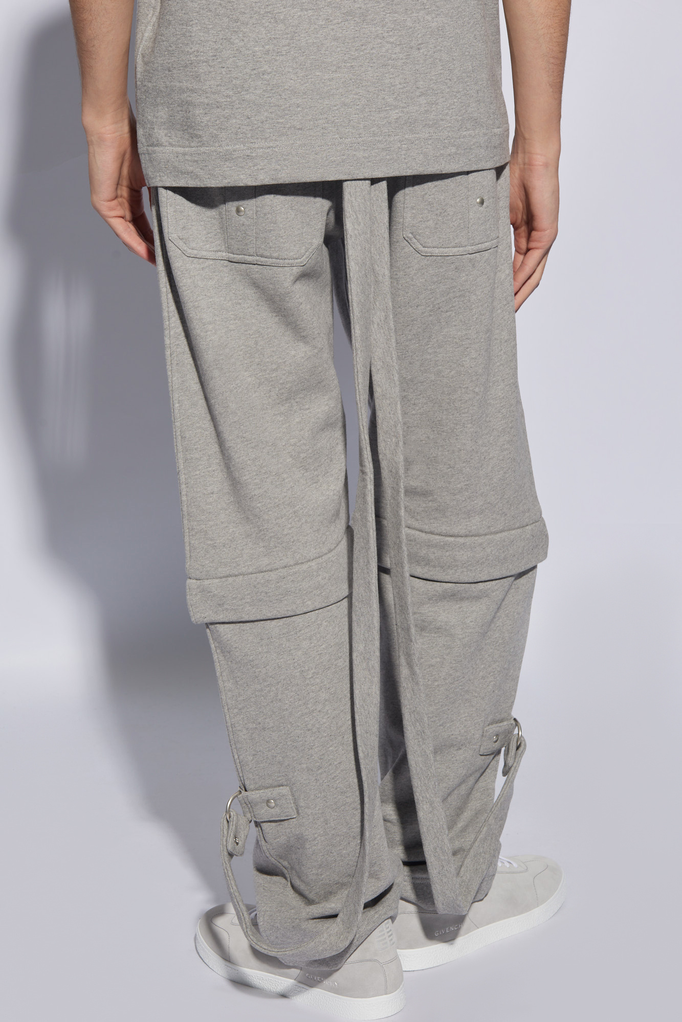 Organic Cotton Poplin Cross Front Dress - Grey SHORT